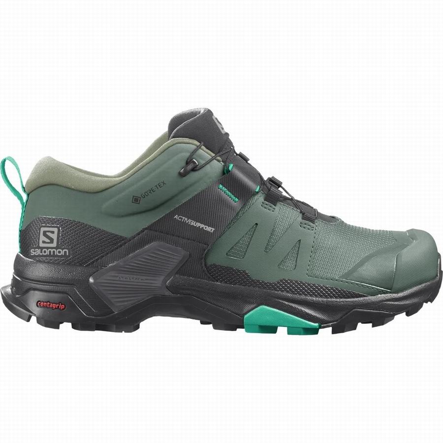 Salomon X Ultra 4 Gore-tex Turisticka Obuv Damske Zelene/Čierne |KLF8111IO|